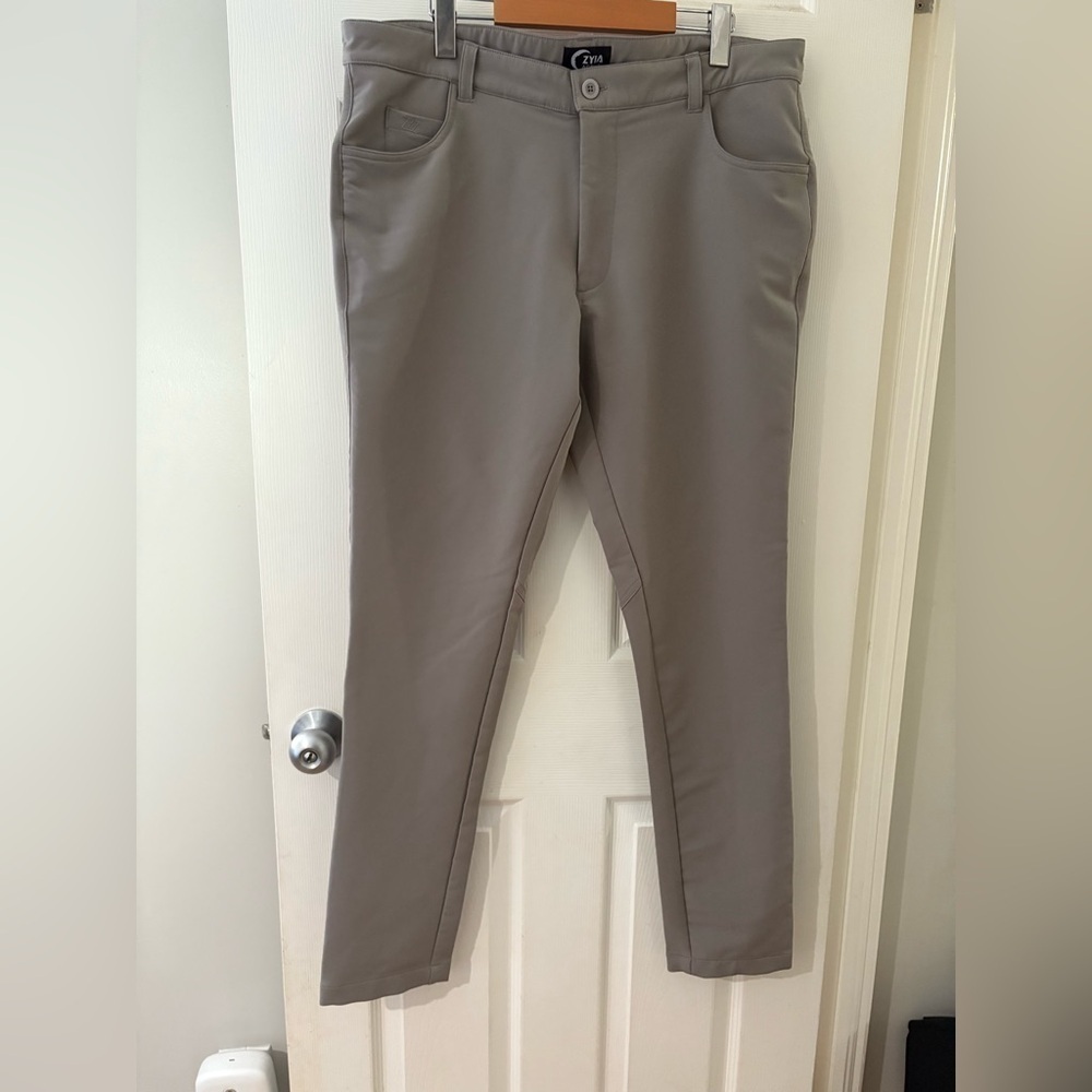 Zyia men’s active light grey office chino size XL Pant